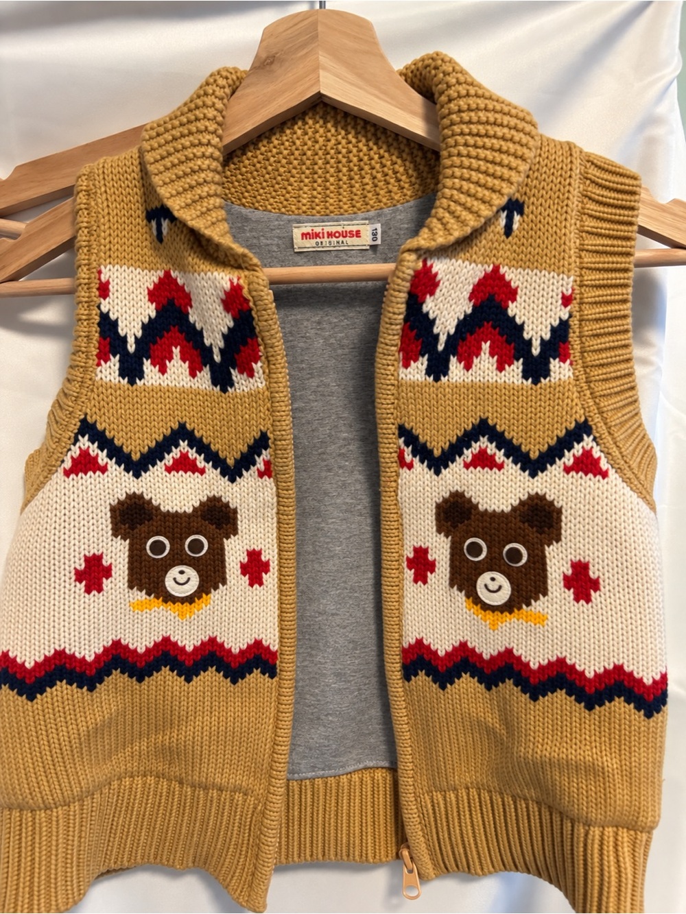 Miki House Kids' Knit Bear Vest